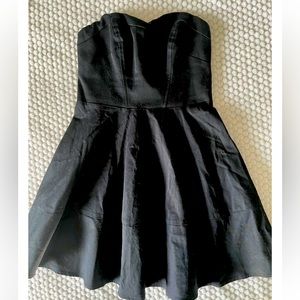 Express Strapless black dress